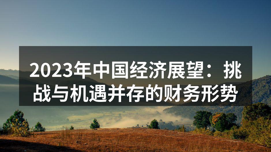 2023年中国经济展望图